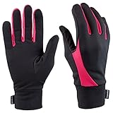 TrailHeads Elements Running Gloves - black / neon pink