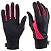 TrailHeads Lightweight Running Gloves for Women – Moisture Wicking & Touchscreen Women’s Gloves with Anti-Slip Grip – Ideal for Cool Weather Workouts & Outdoor Activities Black/Pink