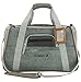 Mr. Peanut's Airline Approved Soft Sided Pet Carrier - Luxury Travel Tote with Premium Self Locking Zippers - Plush Faux Fleece Bedding with a Sturdy Plywood Base, 18LX10WX11 H (Sunset Gray)