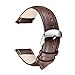 SONGDU Quick Release Leather Watch Band, Full Grain Genuine Leather Replacement Watch Strap with Stainless Metal Buckle Clasp 16mm, 18mm, 20mm, 22mm, 24mm (20mm, Brown)