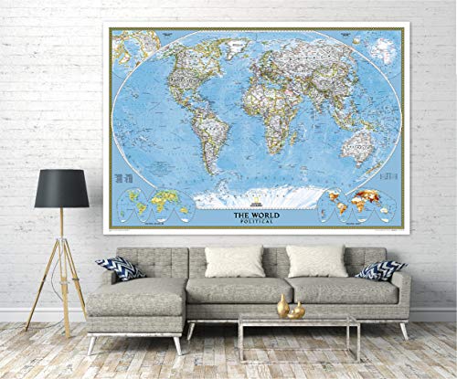 National Geographic World Wall Map - Classic (Mural: 110 x 76.5 in) (National Geographic Reference Map)