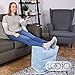 LOOJO Travel Inflatable Airplane Foot Rest Pillow. Adjustable Height. Comfy Blow Up Travel Accessories for Kids and Adults. Computer and Under Desk Leg Rest. Portable Sleep, Flight and Car Cushion