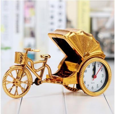 High-grade Classica Desk Decoration Children Gifts the Tricycle Model Alarm Clock (golden)
