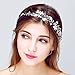FAYBOX Bridal Vintage Crystal Pearl Hairbands Wedding Hair Accessories Silver