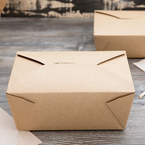 2 Disposable+Containers+Microwaveble+Folding+Natural