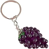 xuzhiyuan Creative 3D Fruits Keychain Funny Simulated Fresh Strawberry Pitaya Grape Orange Key Ring Bag Jewelry