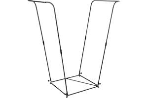 Outdoor Trash Bag Holder - Multi-Purpose Garbage Bag Frame Holds 30-45 Gallon Bags - Metal Outdoor Leaf Bag Stand for Yard BB