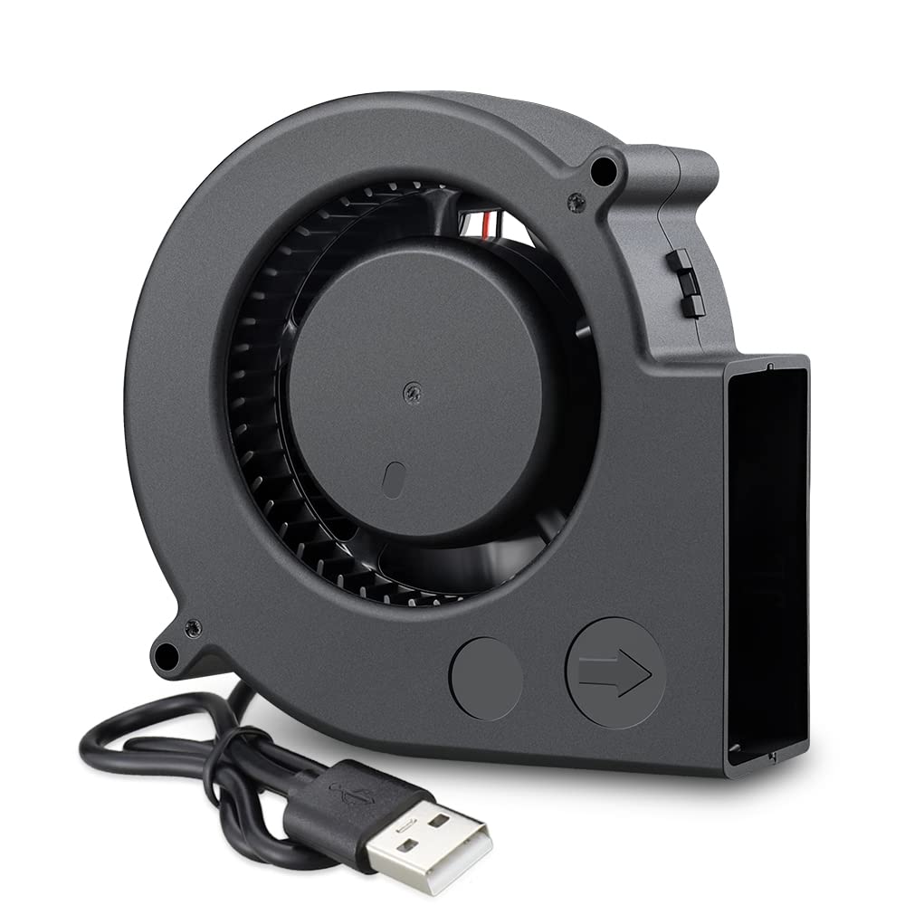 GDSTIME 97mm x 33mm USB Blower Fan 9733 5V Cooling Blower Centrifugal Turbo Case Fan for Ventilation Exhaust Replacement