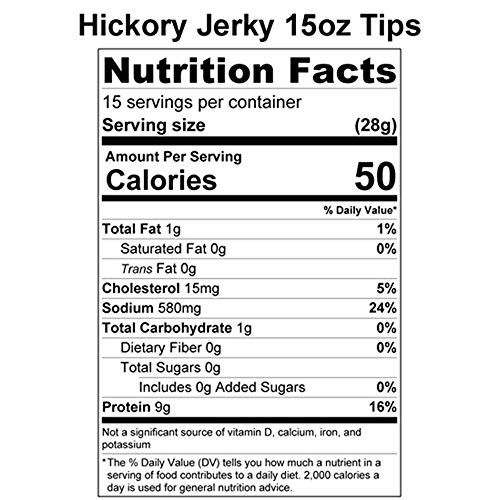 Wild Bills Hickory Smoked Beef Jerky Tender Tips (Pieces), 15-Ounce