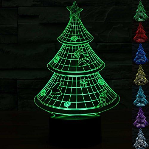 Unique Night 3D Christmas Tree Balloon 7 Color LED Does Not Get Hot By ALUONI Ideal In A Nursery or bedroom a Great Unique Gift Idea