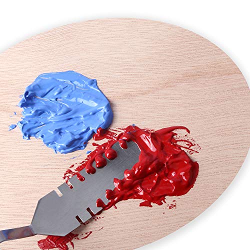 H & B 9Piece Palette Paint Knife Set, Metal Stainless Steel Mixing