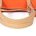 WongSinTong Pu Leather Casual Travel Handbag Shoulder Tote Bag for Women (Orange)