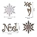 Valery Madelyn 18ct 6-15cm Champagne Gold Sparkling Essential Christmas Ornaments Set Glittery Christmas Decoration-Noel, Snowflake and Reindeer,18 Pcs Metal Hooks Included