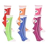 Women's Fun and Colorful Crew Sock 6 Packs