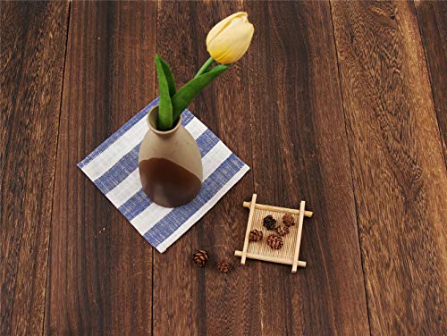 KOFFOTA Cloth Linen Cocktail Napkins (Blue, 12 Pack) - Thumbnail 5