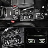 YOCTM For Jeep Wrangler JL 2018 Unlimited 4 Doors Silencer Pad Cushion Non-Slip Gate Slot Cup Holder Mats Auto Interior Door Slot Mat Parts Accessories (White - luminous)