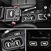YOCTM For Jeep Wrangler JL 2018 Unlimited 4 Doors Silencer Pad Cushion Non-Slip Gate Slot Cup Holder Mats Auto Interior Door Slot Mat Parts Accessories (White - luminous)