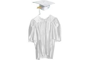 Happy Graduates Shiny Child Graduation Cap, Gown, Tassel and 2025 Charm Set, Kindergarten Graduation and Kids Preschool