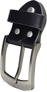 Fa.Volmer ® Einzelne Gürtelschnalle als Ersatz für schwarzen Ledergürtel 3,8 cm Typ #10125 (Standart)