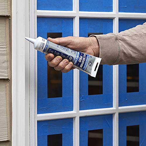 GE Momentive Performance Materials All Weather Pro Siliconized Acrylic Latex Sealant Caulk, White, 5.5oz (MAWD305WT)