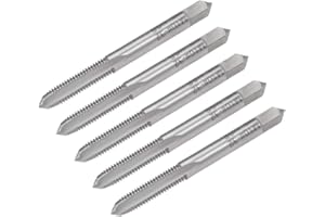 uxcell Machine Tap 10-32 UNF Thread H2 Class 3 Flutes High Speed Steel Screw Threading Tap Tapping Tool 5pcs