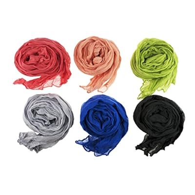 6pc Womens Crinkle Shawl Scarf Fashion Solid Mixed Lot Zakka Republic (SCF-01) 6pc Womens Crinkle Shawl Scarf Fashion Solid Mixed Lot Zakka Republic (SCF-01)