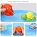 Baby Bathing Toys For 9 Months+ Toddlers Boys & Girls Fun Time, 6 Floating Soft Rubber Animals Water Tub Toys Squirts/Sound With Shark Fishing Spoon-Net, Kids' Bathtub Toys
