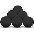 Zhenx Ceramic Fire Balls, 5 Inch, Set of 6 Round Fire Stones, for Indoor and Outdoor Fire Pits, Fire Bowls and Fireplaces, Black