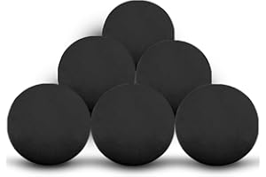 Zhenx Ceramic Fire Balls, 5 Inch, Set of 6 Round Fire Stones, for Indoor and Outdoor Fire Pits, Fire Bowls and Fireplaces, Black