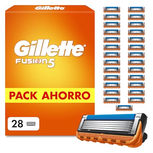 Fusion5 Cuchillas de Afeitar Hombre, Pack de 28