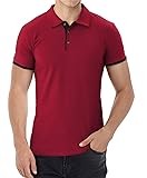 Aiyino Men's Short Sleeve Polo Shirts Casual Slim