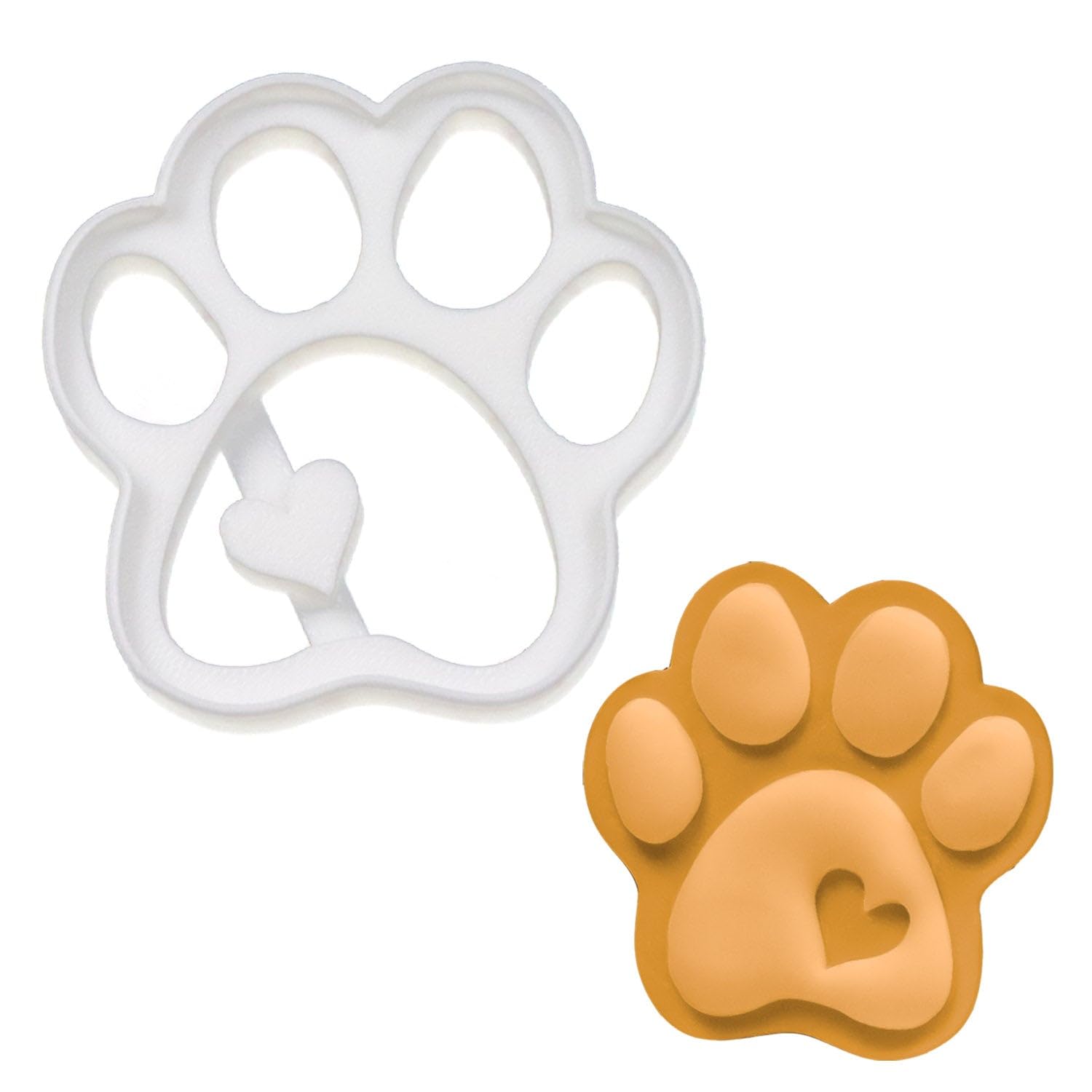 BAKERLOGY Cute Paw Cookie Cutter - Large - Detailed Biscuit Cutter Design for Baking and Crafts, Ideal on Fondant, Dough, Clay