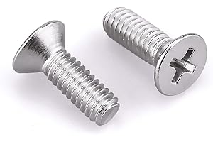 EASTLO #8-32 x 3/4" Flat Countersunk Head Machine Screws, Phillips Drive, 304 Stainless Steel 18-8, Full Thread, Coarse Thread UNC, 50 PCS