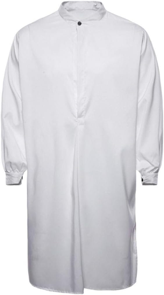 NRUTUP Muslim Thobe Robes for Men Islamic Arabic Clothing Long Sleeve Shirt Autumn Winter Cotton Abaya Indian Gown