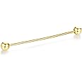 HONEY BEAR 2.52inch Mens Shirt Collar Bar Pin Clips Clasp Set Business Gift 6.4cm