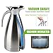 HOMKO Insulated Coffee Carafe - 68 oz Stainless Steel Thermal Carafe Coffee / 12 cup Thermal Pitcher / 12 Hour Heat Retention (Silver)