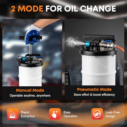 6.5L Oil Extractor Pump - Pneumatic/Manual Automotive Fluid Extractor with Extended Suction photo 8