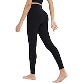 baleaf Leggings for Women Tummy Control Mid Compression | No Front Seam, Squat Proof, Lycra Stretchy, 25" Petite Ankle Length, Ultra Soft, 1 Back Pocket, Yoga, Workout, Running, Gym