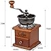 Manual Coffee Grinder - Premium Vintage Style Coffee Grain Burr Mill Machine with Catch Drawer, Conical Burr Mill, Spice Hand Grinding Machine, Hand-crank Roller Drive by DEMTER
