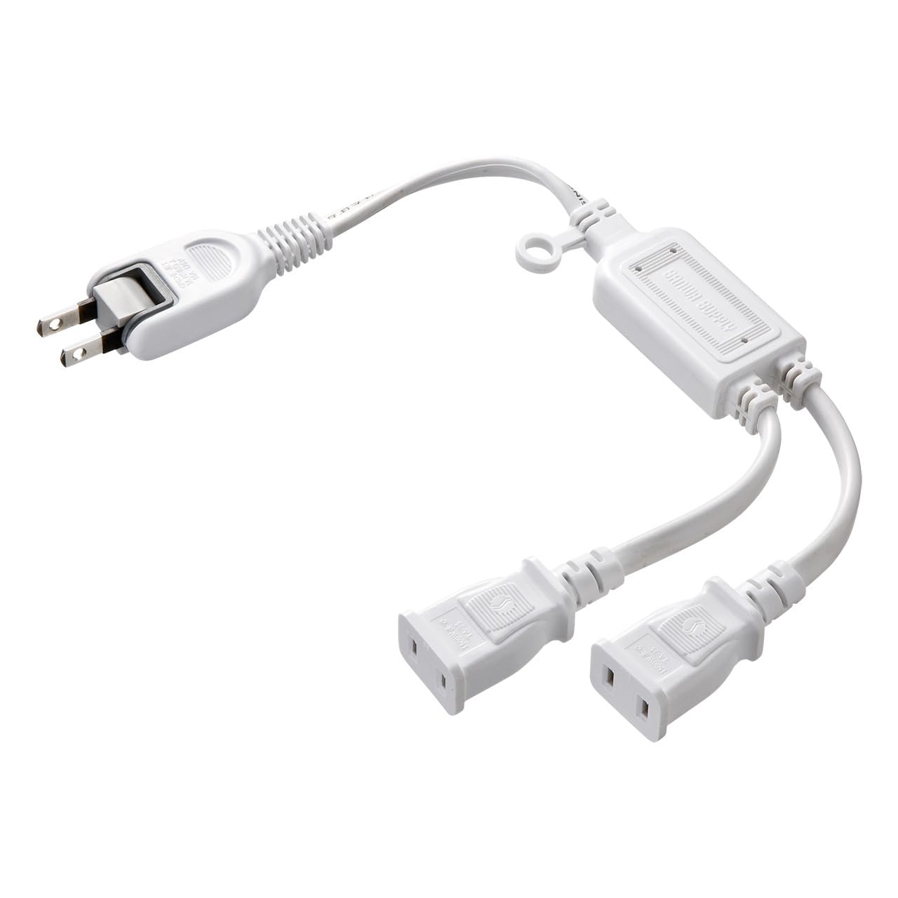 サンワサプライ ACアダプタ専用電源延長コード 2P 2分岐 TAP-EX2WN ホワイトの商品画像