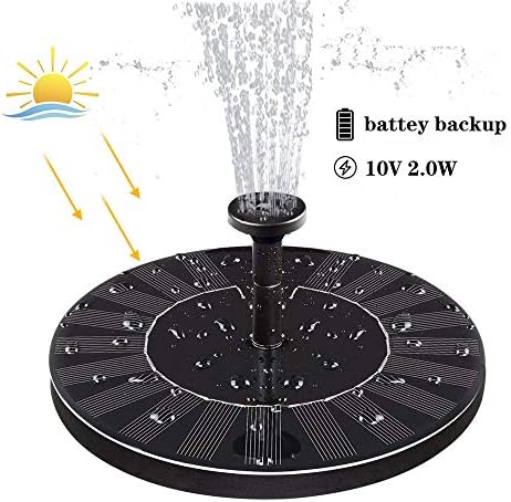 バードバス用2wソーラーファウンテンポンプ 内蔵300mahバッテリー 6ノズル 水槽 池または庭の装飾用 B087sxvfjv 2 215円 大人気 New Arrival 最安値挑戦 年中無休 高品質 通販
