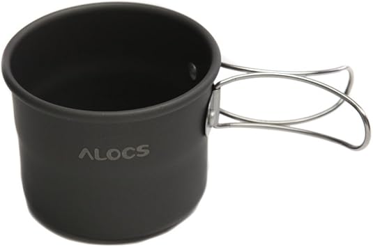 Amazon 折りたたみカップ Alocs Tw 402ポータブル酸化アルミニウムアウトドアキャンプカップ折りたたみのハンドル 150ml Alocs スポーツ アウトドア