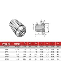 ZJchao ER11 ER16 ER20 ER25 Primavera Collet establecido para CNC Máquina de Grabado