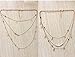 Gold Layered Necklace Pendant for Women Boho Multilayer Chain Beads Leaf Disc Charm Costume Jewelry Sets 4Pcs E600G-