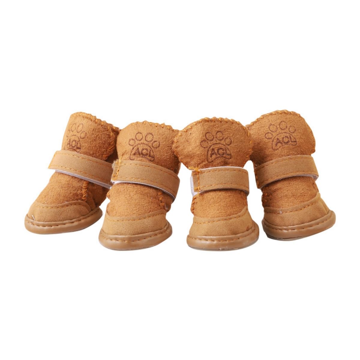 Dog Boots Paw Protector, Set of 4 Waterproof Dog Shoes with Reflective Straps, Dog Walking Boots for Rainy Winter Snowy Day, Anti-Slip Sole Outdoor Dog Shoes for Small Medium Dogs Autumn Winter