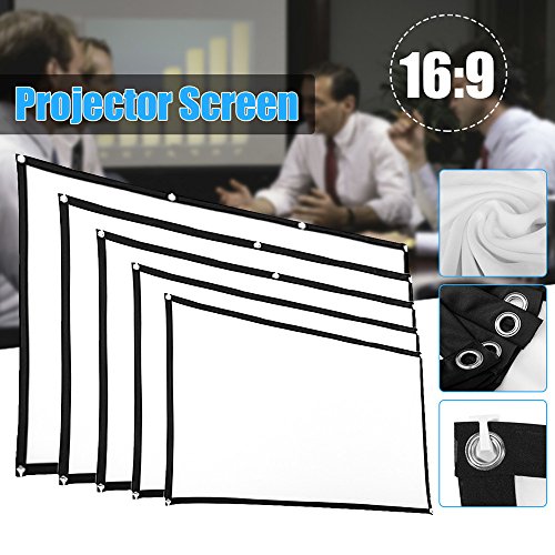 LED Mini Projector Support 1080P, Portable Multimedia LED Full HD Movie Video Projector Compatible with HDMI AV SD VGA USB Interface, Home Cinema Theater TV Laptop Game Tablet Smartphone Entertainment (100inch Projection Screen)