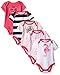 Nautica Baby Girls' 5 Pack Bodysuits, Fuchsia, 6-9 Months