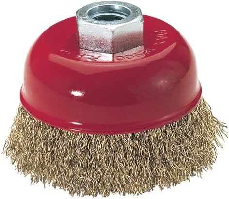 Steelex Plus D2276 3-Inch Brass Coated Crimped Steel Wire Cup Brush
