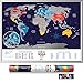 Large Scratch Off World Map - Premium Edition - 31.5
