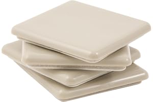 SUPER SLIDERS Self-Stick, Square Heavy Furniture Sliders for Carpeted Surfaces (4 piece) - 2-1/2" Square SuperSliders